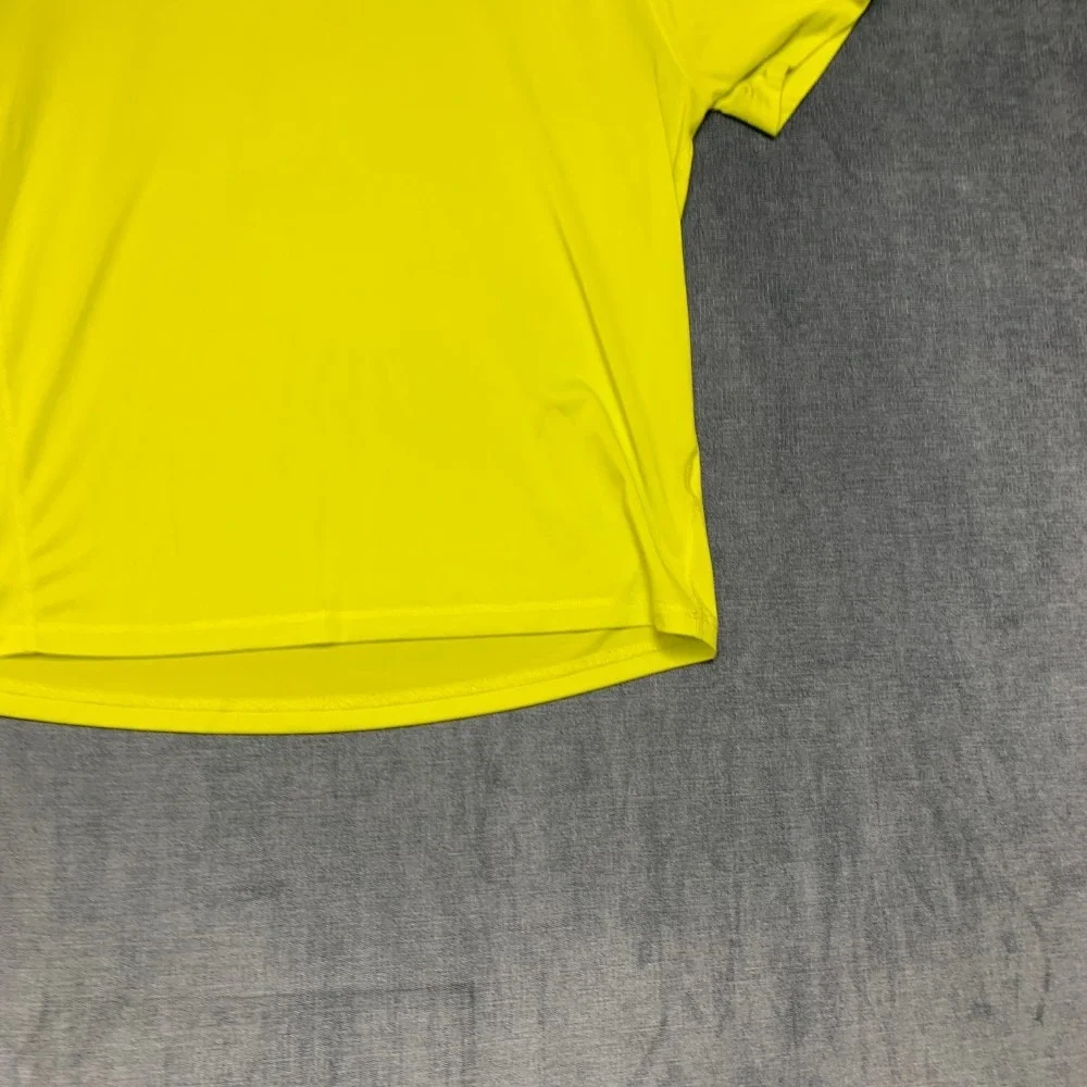 Adidas Freelift Primegreen T-Shirt Mens Medium Fluorescent Yellow Raglan Sleeve